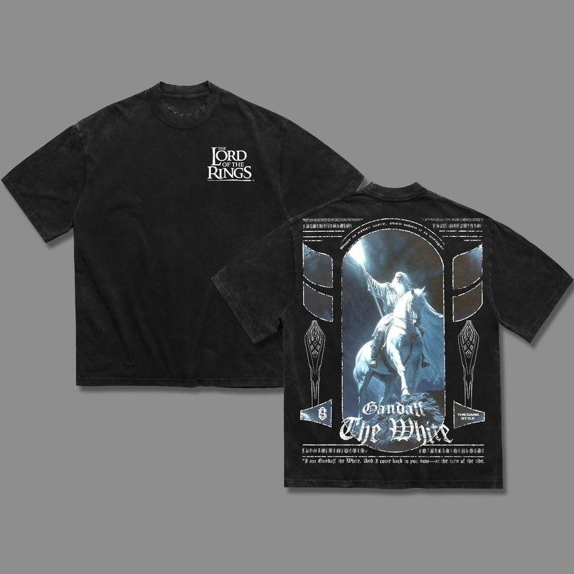 Gandalf the white The Lord of the Rings Washed T-Shirt 100% Cotton