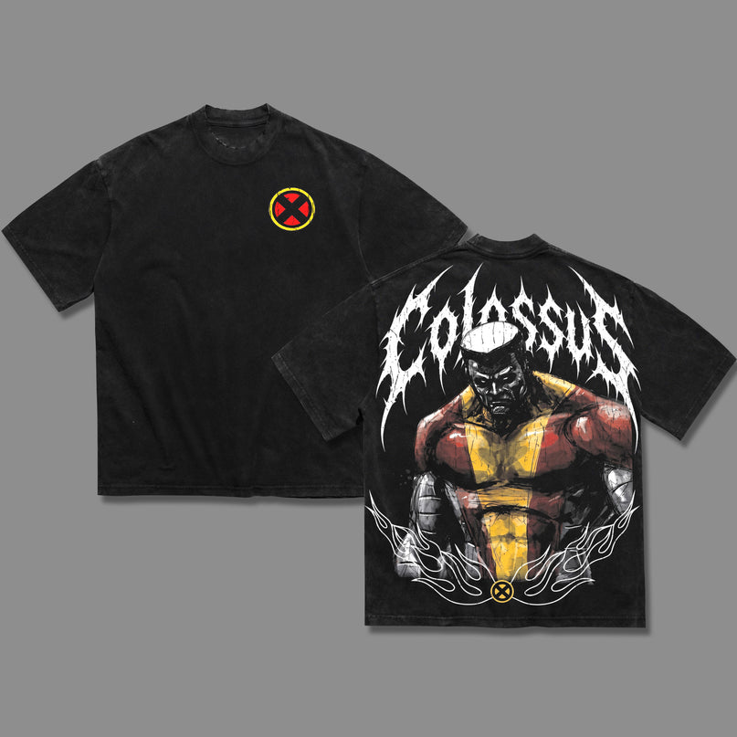 Colossus X-Men Marvel Comic Washed T-Shirt 100% Cotton