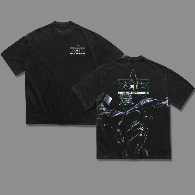 Zeus Real Steel Washed T-Shirt 100% Cotton