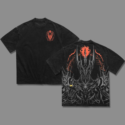 Lord Sauron V2 The Lord of the Rings Washed T-Shirt 100%