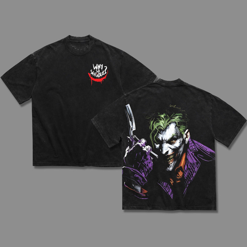 Joker DC Comic Washed T-Shirt 100% Cotton