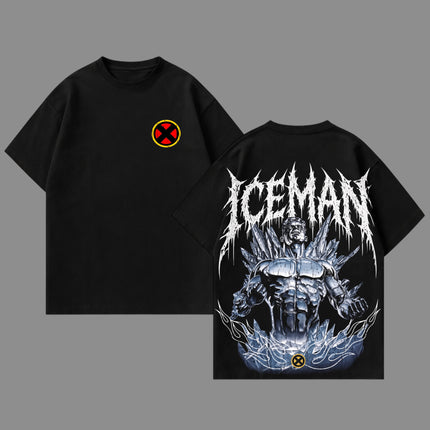 Ice Man X-Men Marvel Comic Washed T-Shirt 100% Cotton