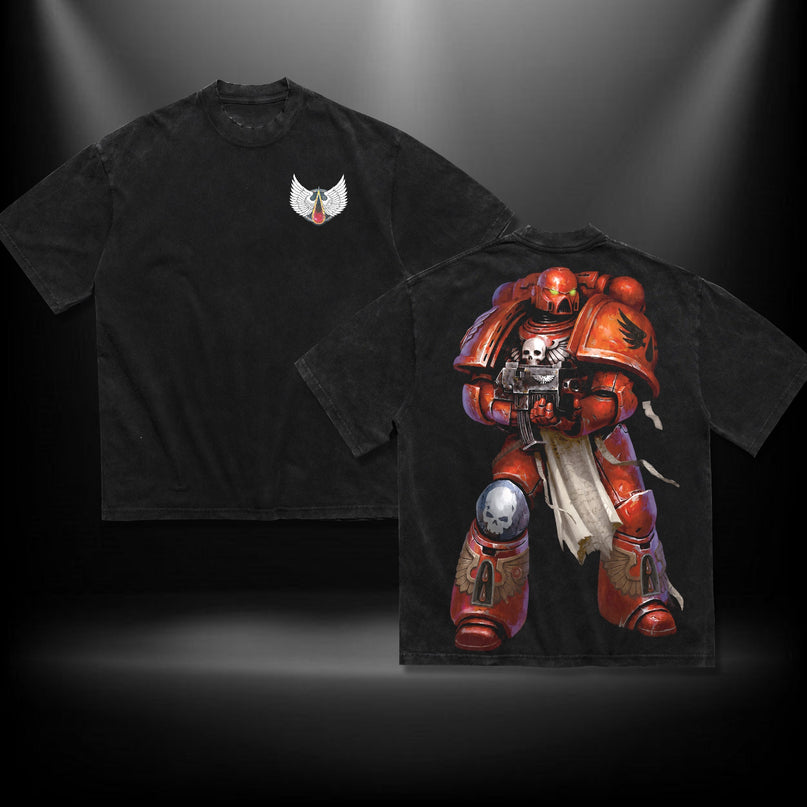 Blood Angels Warhammer 40k Washed T-Shirt, Hoodie 100% Cotton