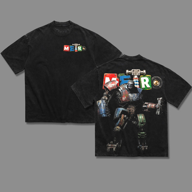 Metro Real Steel Washed T-Shirt 100% Cotton
