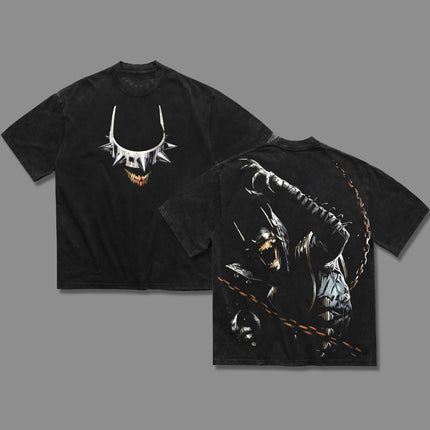 Batman Who Laugh The Darkest Knight DC Comic Washed T-Shirt 100% Cotton