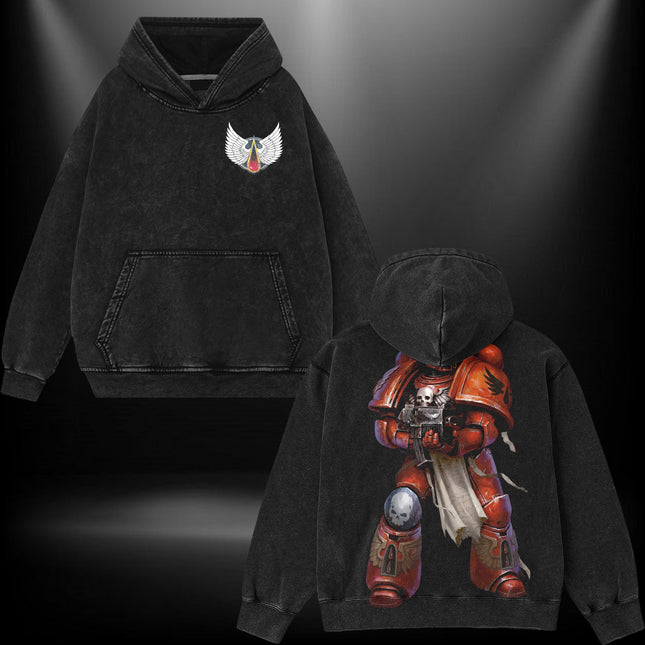 Blood Angels Warhammer 40k Washed T-Shirt, Hoodie 100% Cotton