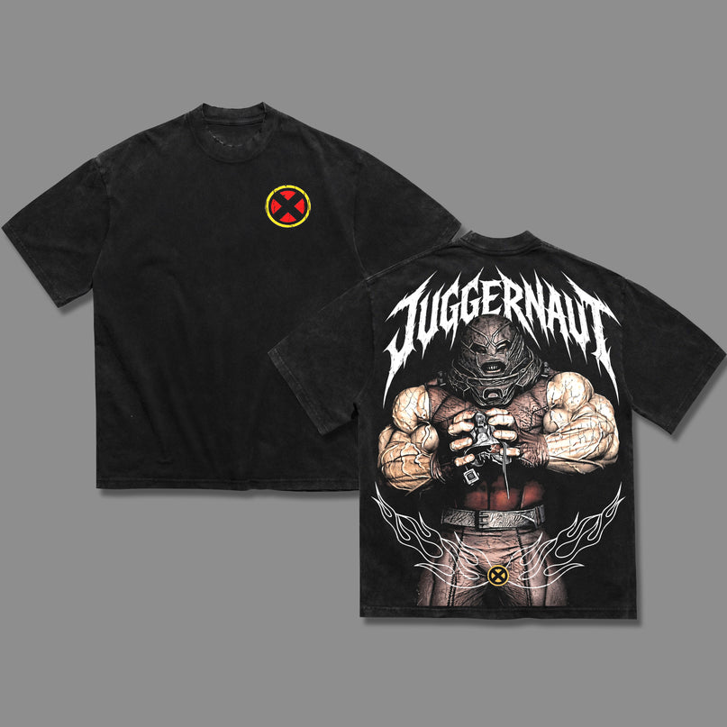 Juggernaut X-Men Marvel Comic Washed T-Shirt 100% Cotton