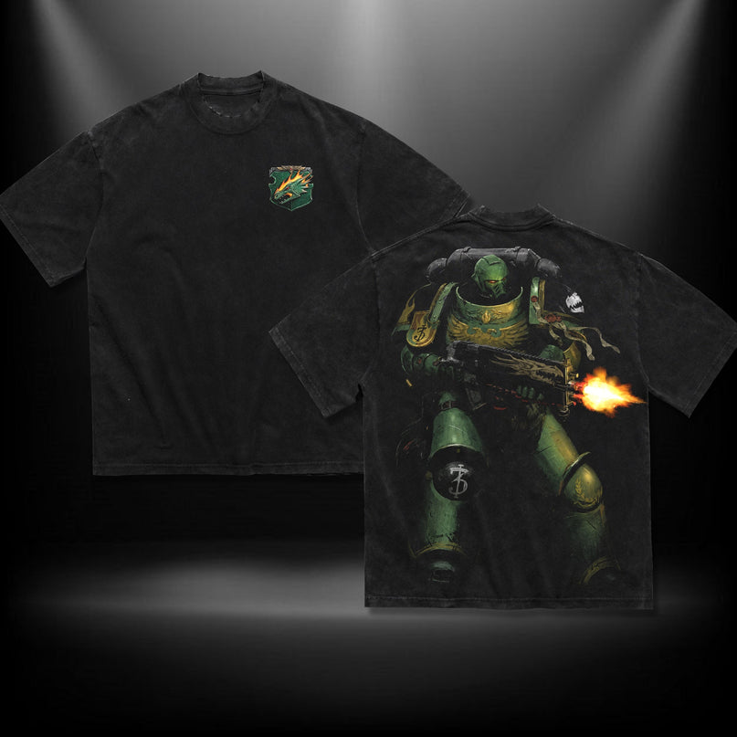 Salamanders Warhammer 40k Washed T-Shirt, Hoodie 100% Cotton