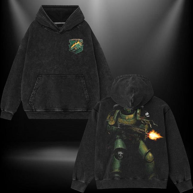 Salamanders Warhammer 40k Washed T-Shirt, Hoodie 100% Cotton