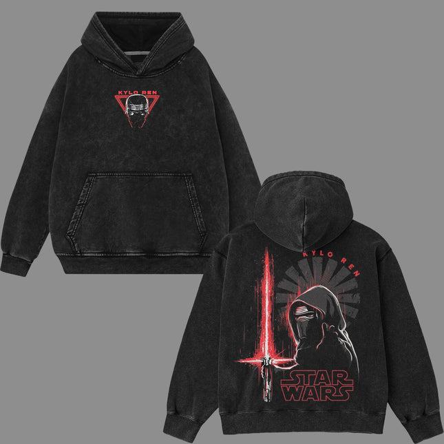 Kylo Ren Ben Solo Star wars Washed T-Shirt 100% Cotton