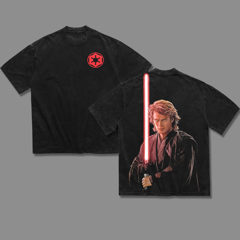 Anakin Skywalker Sith Darth Vader Star wars Revenge of the Sith Washed T-Shirt 100% Cotton