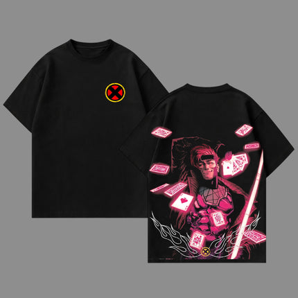 Gambit  X-Men Marvel Comic Washed T-Shirt 100% Cotton