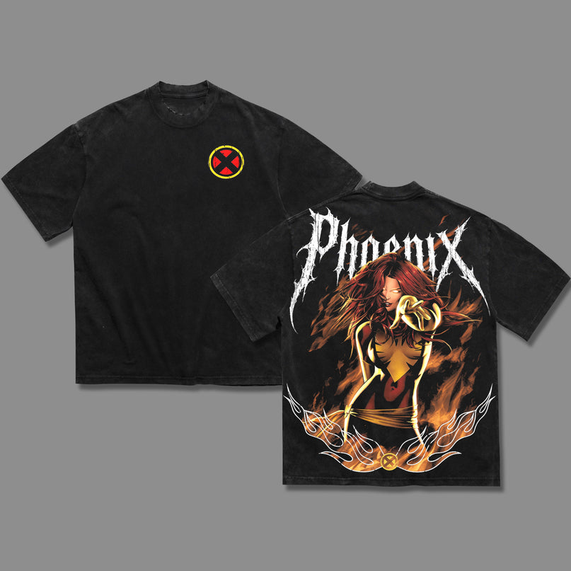 Jean Gray Phoenix Force X-Men Marvel Comic Washed T-Shirt 100% Cotton