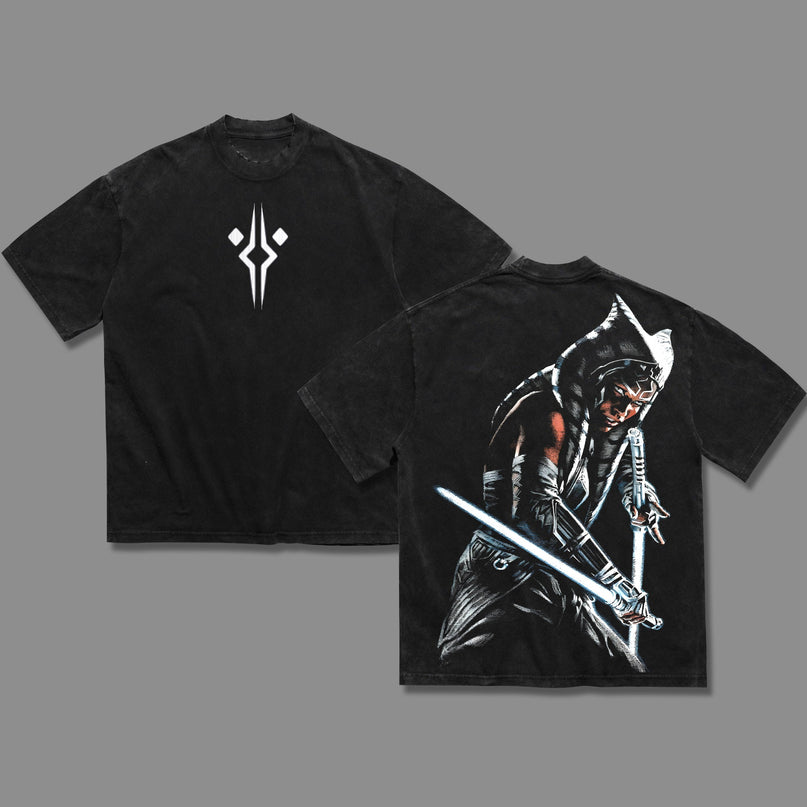 Ahsoka Tano Star wars Washed T-Shirt 100% Cotton