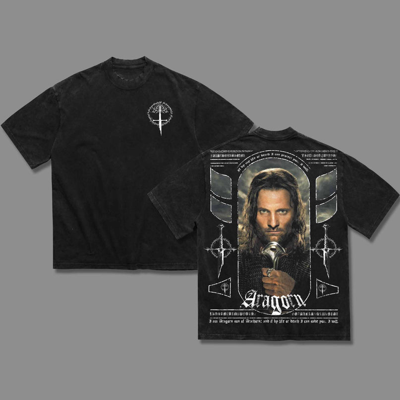 Aragorn The Lord of the Rings Washed T-Shirt 100% Cotton