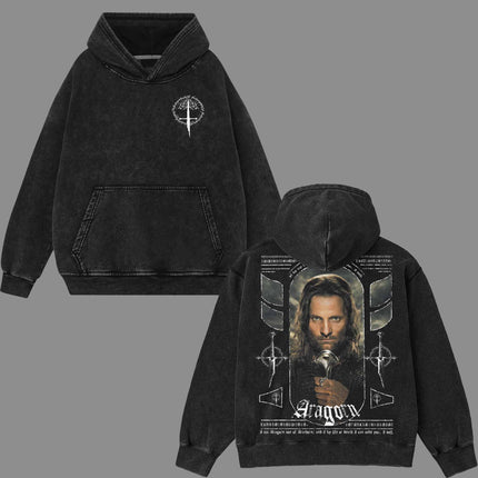 Aragorn The Lord of the Rings Washed T-Shirt 100% Cotton