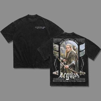 Legolas The Lord of the Rings Washed T-Shirt 100% Cotton