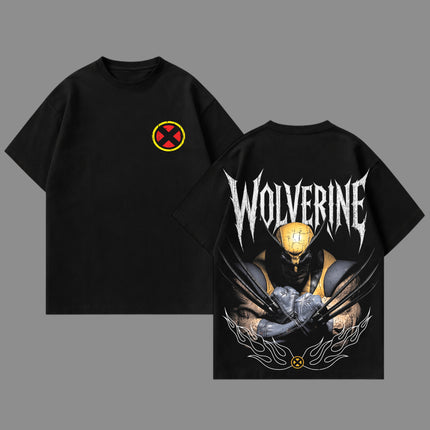 Wolverine Logan X-Men Marvel Comic Washed T-Shirt 100%