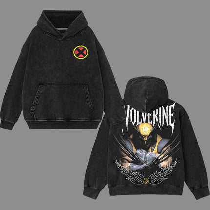 Wolverine Logan X-Men Marvel Comic Washed T-Shirt 100%